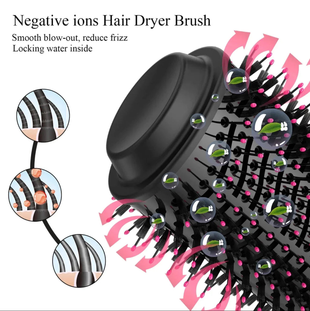 One Step Hot Air Brush 4 in 1 Hair Dryer, Straightener, Curler & Volumizer