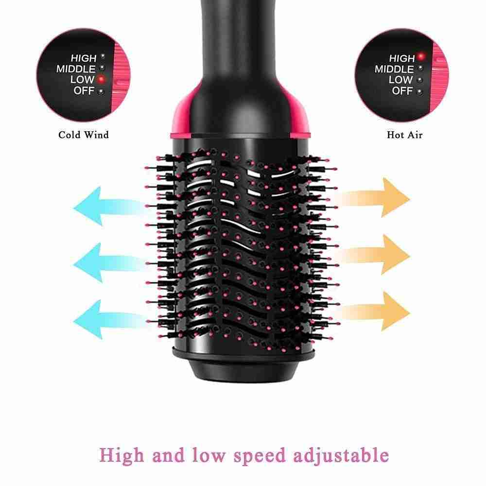 One Step Hot Air Brush 4 in 1 Hair Dryer, Straightener, Curler & Volumizer