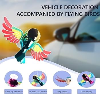 Cute Flying Companion Bird Car Ornament