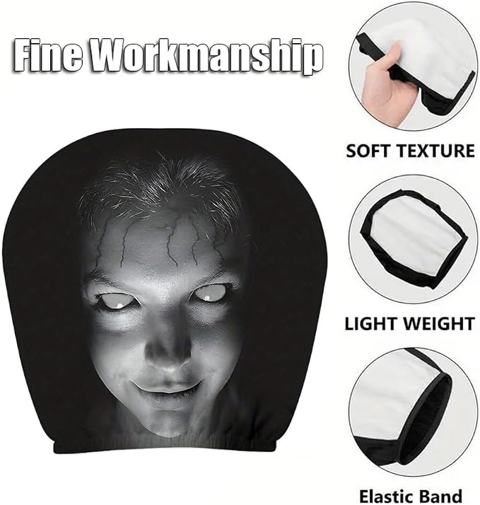 Ghost Car Headrest Cover