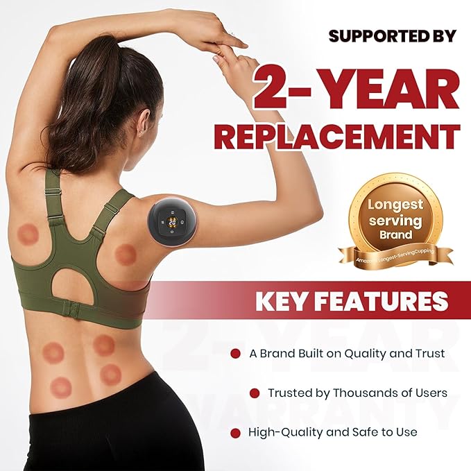 Electric Cupping Massager with Infrared Therapy – Pain Relief & Muscle Recovery