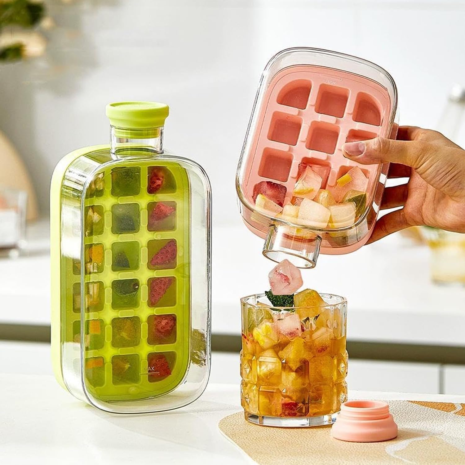2-in-1 Ice Cube Maker Water Bottle
