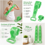2-in-1 Silicone Back Scrubber and Bath Brush