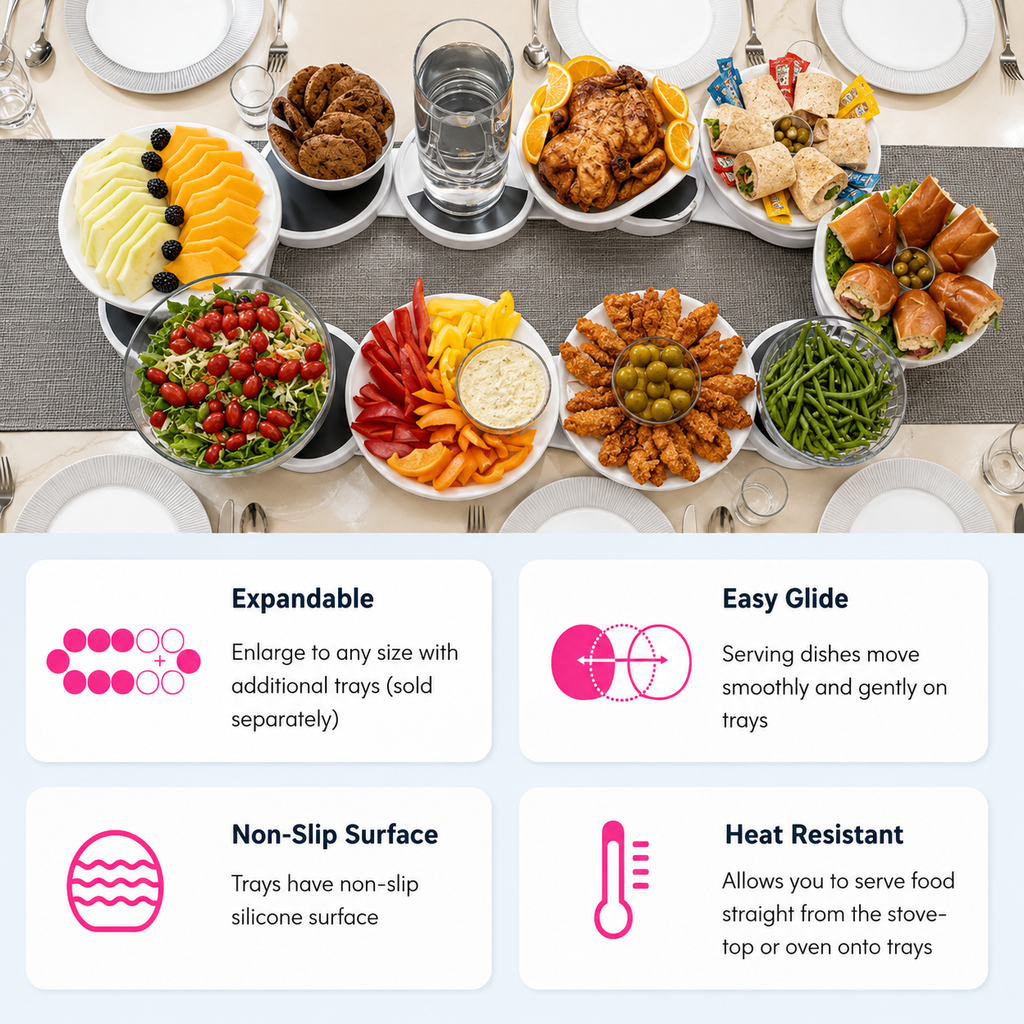 360° Rotating Food Serving Tray