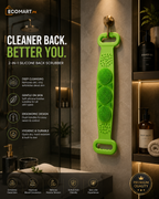 2-in-1 Silicone Back Scrubber and Bath Brush