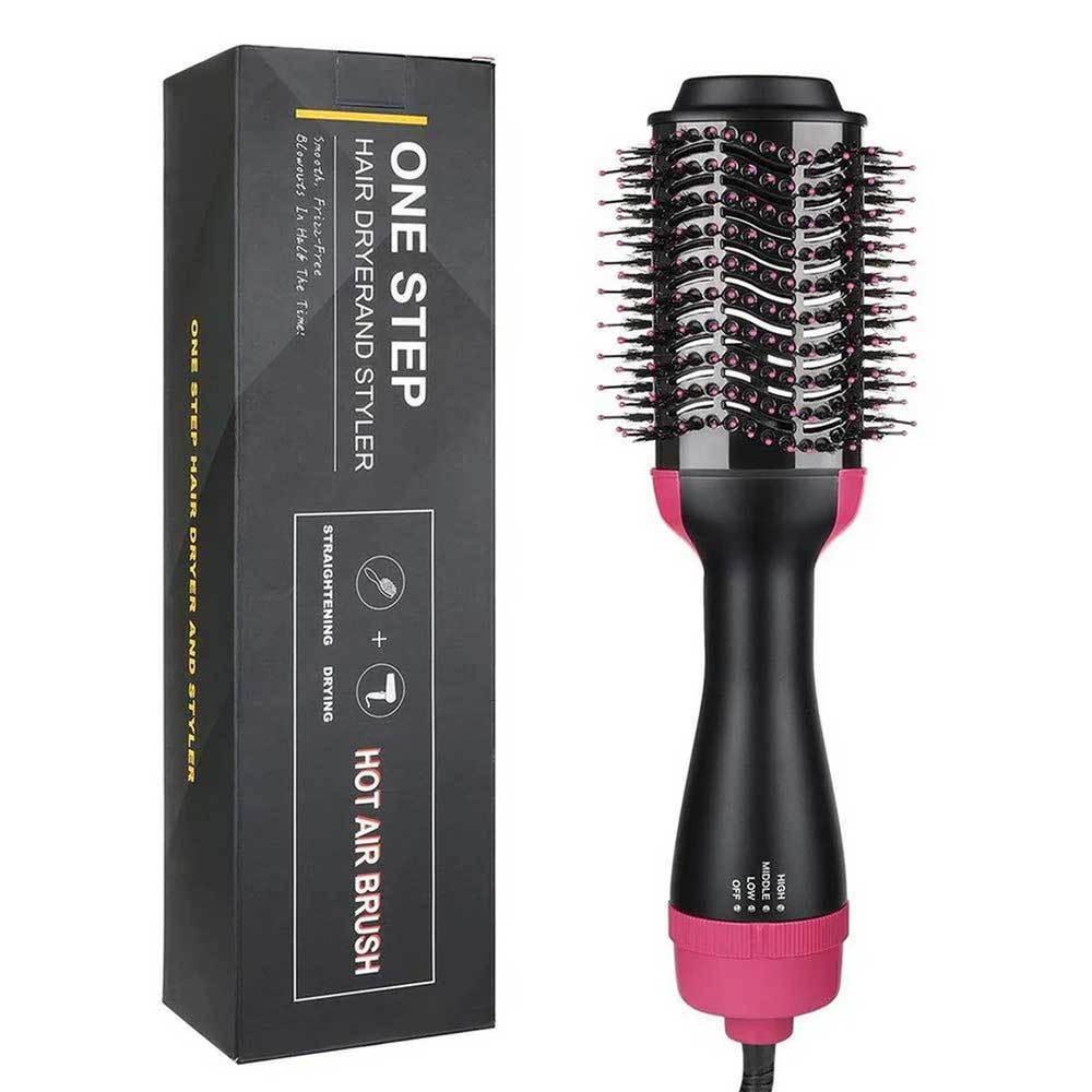 One Step Hot Air Brush 4 in 1 Hair Dryer, Straightener, Curler & Volumizer