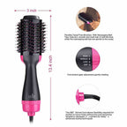 One Step Hot Air Brush 4 in 1 Hair Dryer, Straightener, Curler & Volumizer