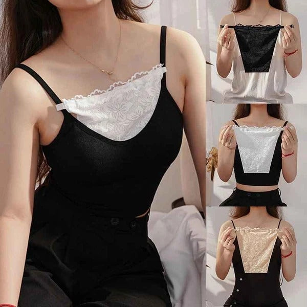 Women's Deep Neck Mock Camisole – Pack of 3 ,3 Classic Colors