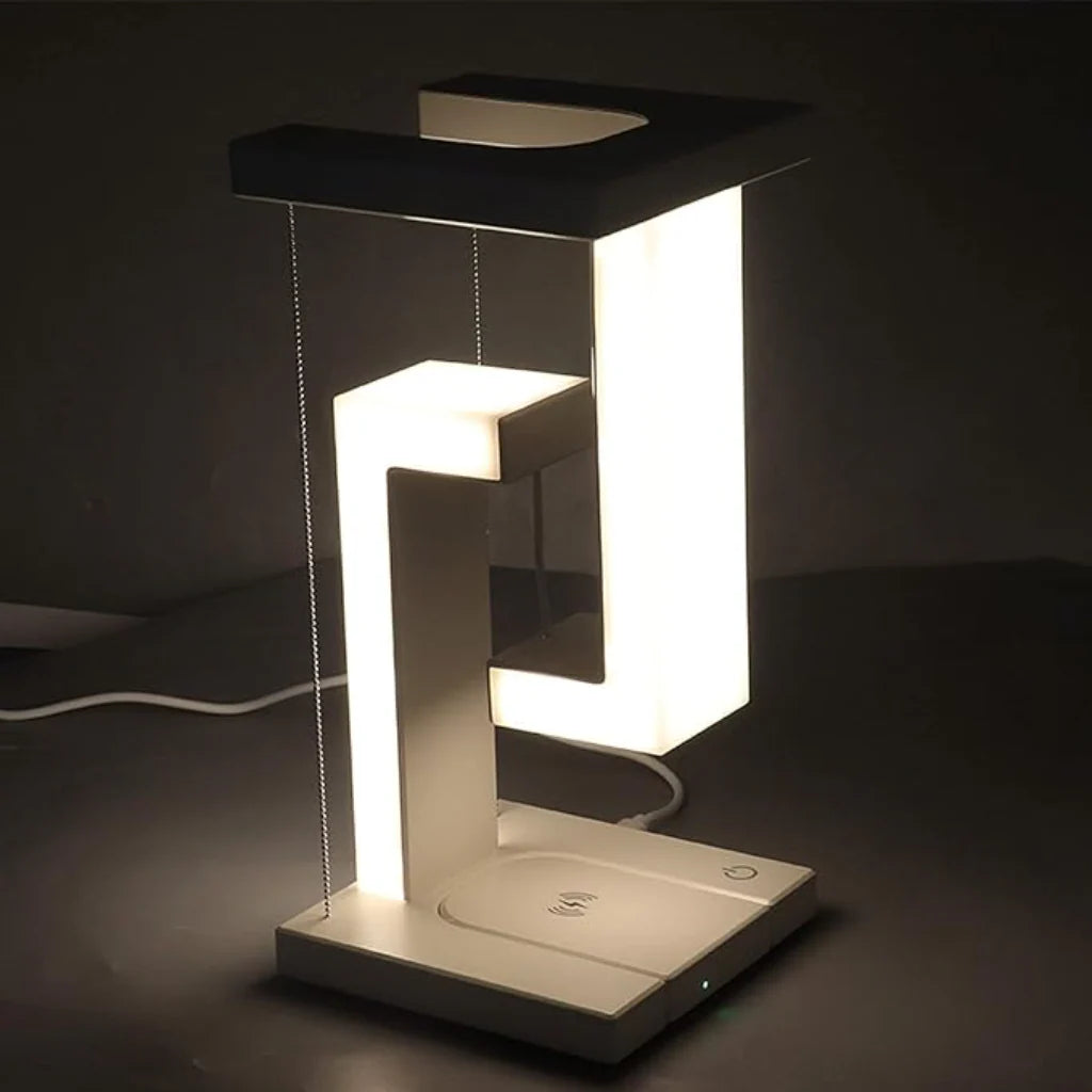 LED Floating Ambient Night Light with Wireless Charging Desk Lamp – Anti-Gravity Lamp