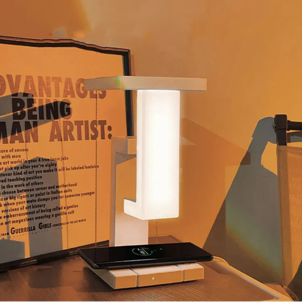 LED Floating Ambient Night Light with Wireless Charging Desk Lamp – Anti-Gravity Lamp