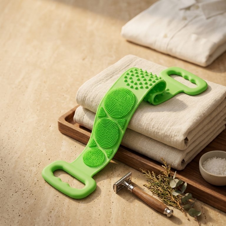 2-in-1 Silicone Back Scrubber and Bath Brush